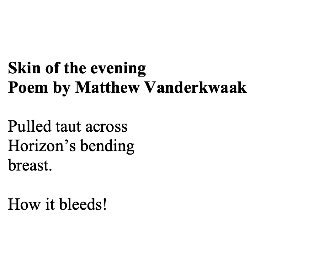 POEM: Skin of the Evening