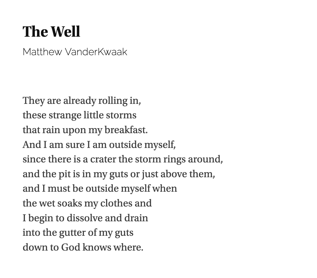 POEM: The Well