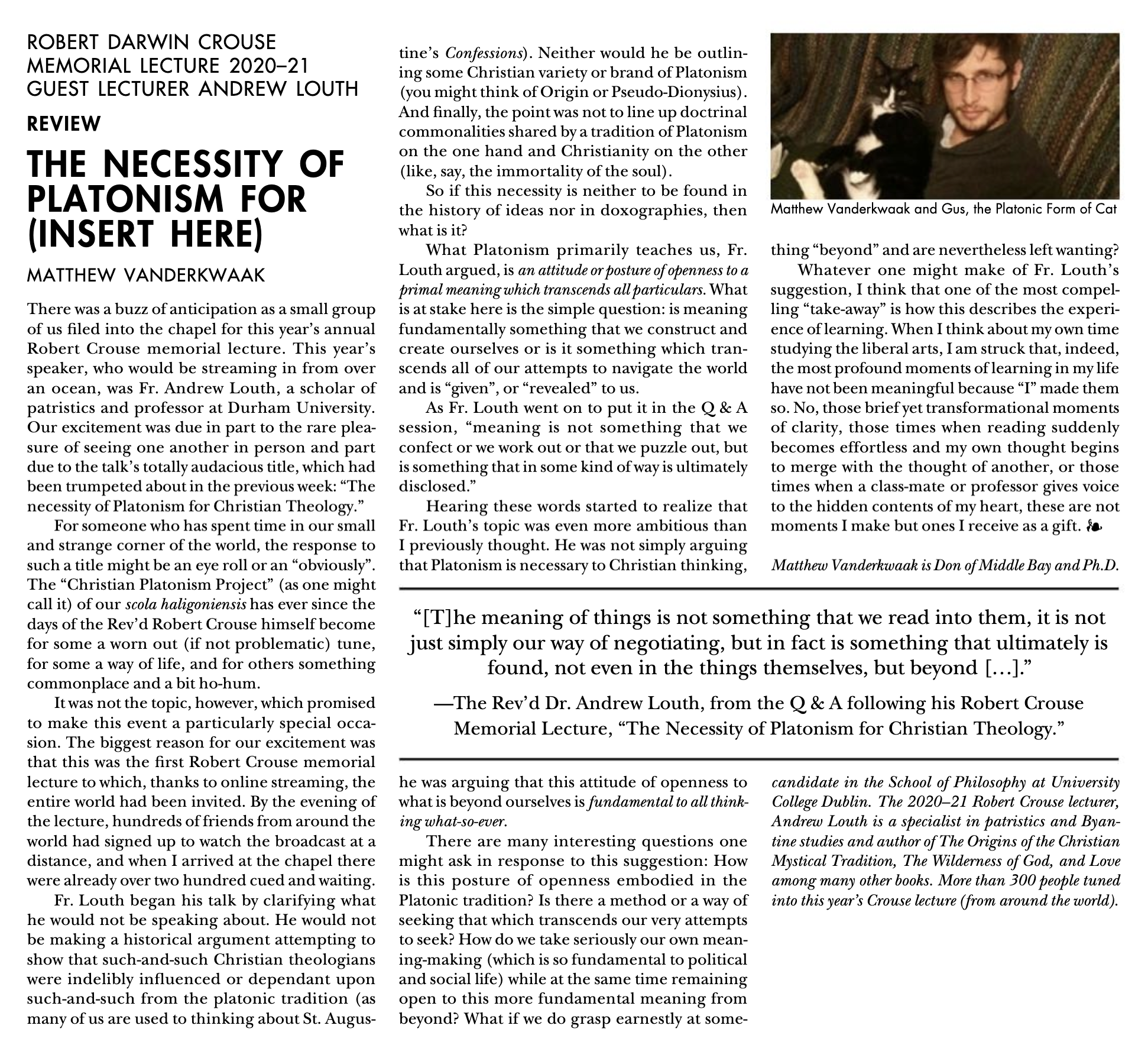 ARTICLE: The Necessity of Platonism for (Insert Here)